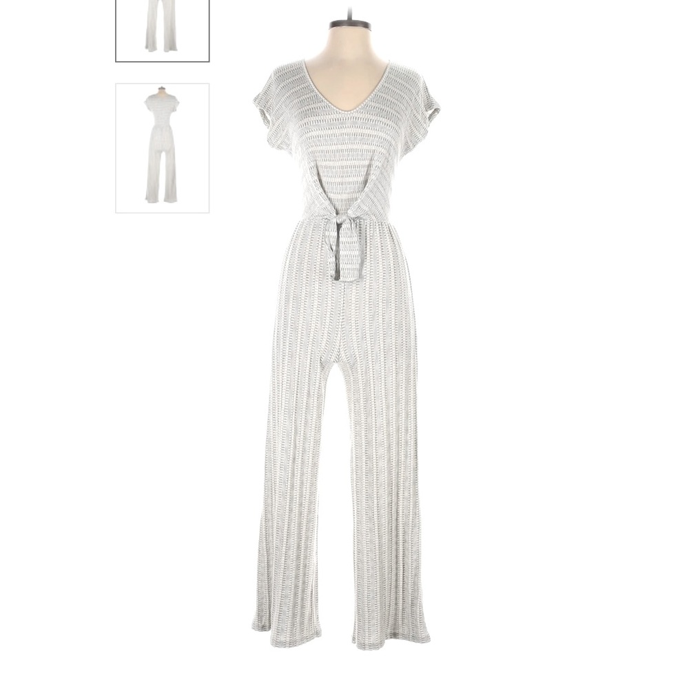 Caution To The Wind Jumpsuit gray/white